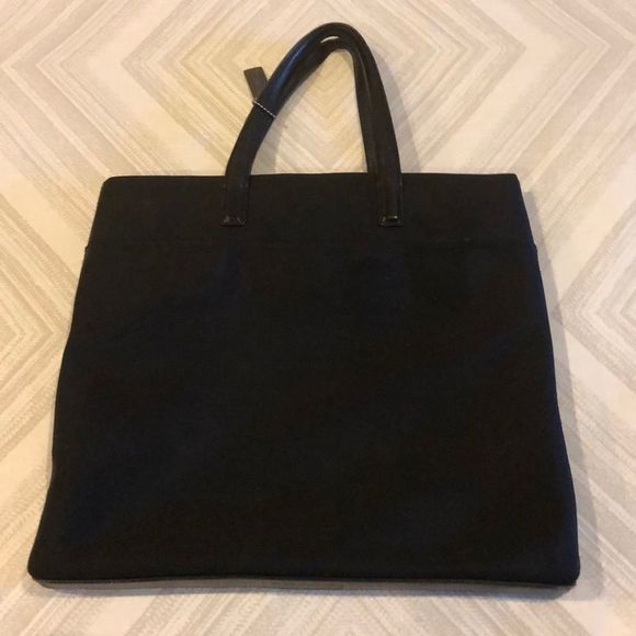Coach Handbags - Coach Square Black Partial Leather Handbag